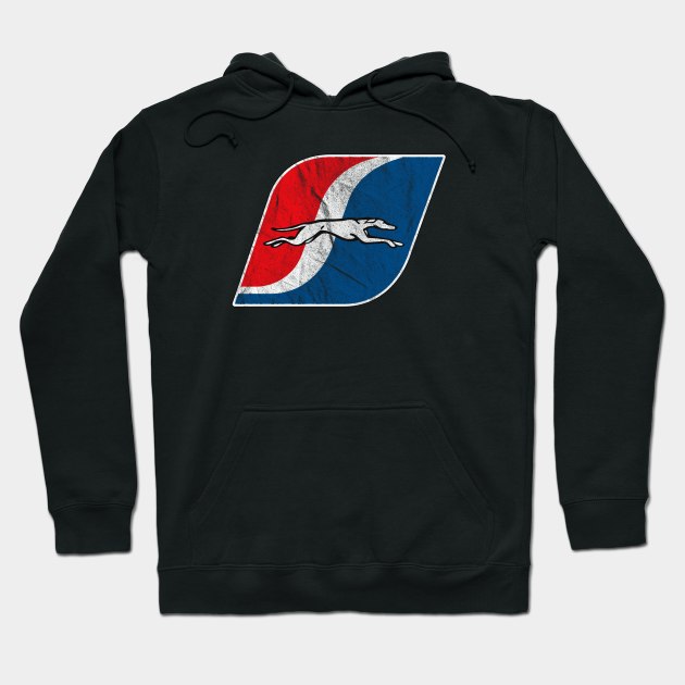 Greyhound Vintage Bus Line Hoodie by Alema Art